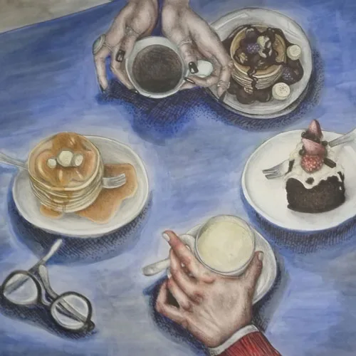Sweet afternoon Martina Vitaloro Tecnica mista su tela cm 60x60 2017