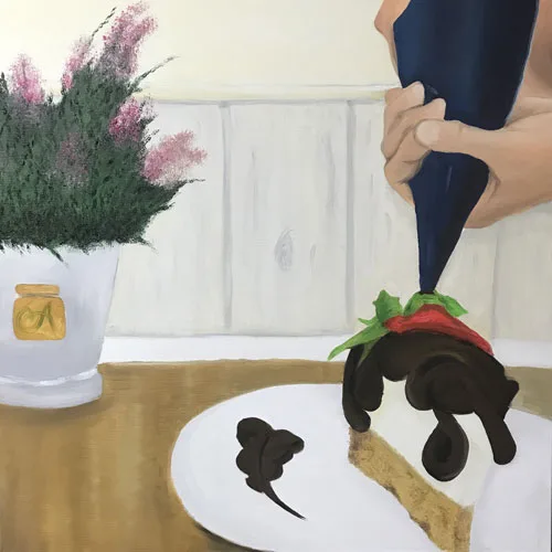 Golosità Mario Puglisi Olio su tela cm 60x60 1995