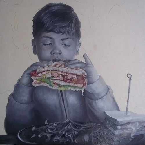 Sogno Bakery Patrizia Leonardi Olio su carta di riso cm 60x60 2017