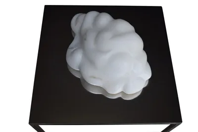 Nube Luminosa Antonella Barba Alabastro siciliano e acciaio 120x50x50 cm 2018