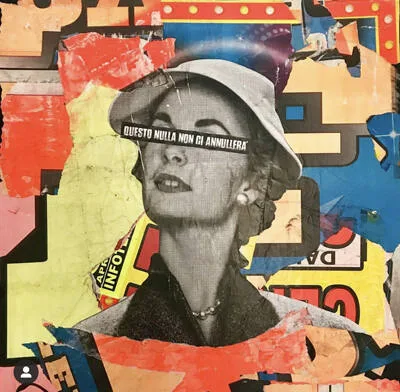 Essere o sembrare Demetrio Di Grado street poster e collage su tela 80x80 cm