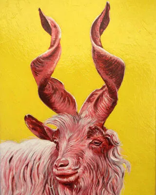 Red Goat Vincenzo Barba Olio su tela 30x40 cm 2018