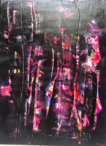 Inner sanctum Margo Khoussainova tecnica mista su tela cm 116X73 2018