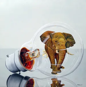 Puro Mikhail Albano Olio su tavola cm 100x100 2018