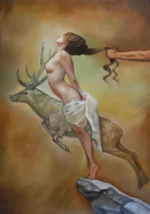 Ifigenia in Aulide Roberta Mannino Olio e grafite su tela cm 100x120 2015