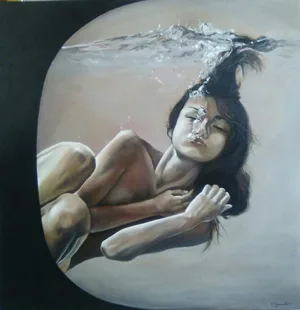 Siamo Acqua Valentina Signorello Olio su tela cm 100x100 2018