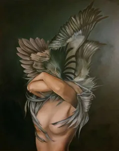 Leda Jennifer Calì olio su tela 80x100cm 2016/17
