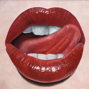 Bocca Mikhail Albano Olio su tavola 103x103cm 2019